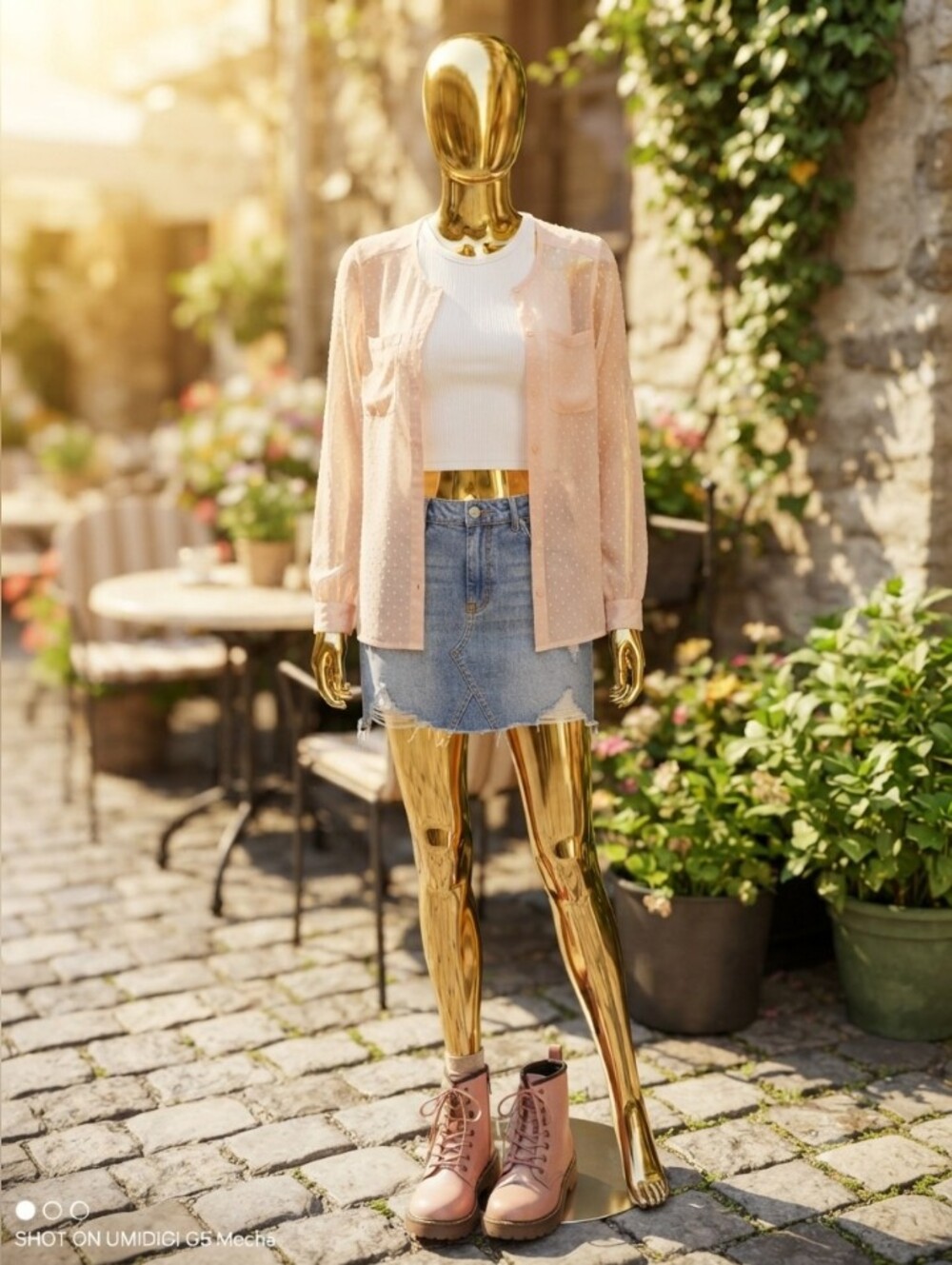 Light Pink Long-Sleeve Sheer Blouse 🩷